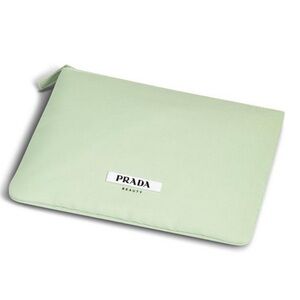Prada Beauty Green Makeup Pouch NEW